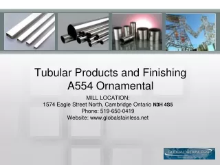 Tubular Products and Finishing A554 Ornamental