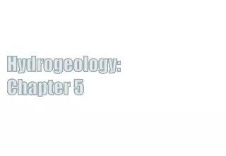 Hydrogeology :  Chapter  5