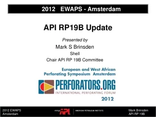 API RP19B Update