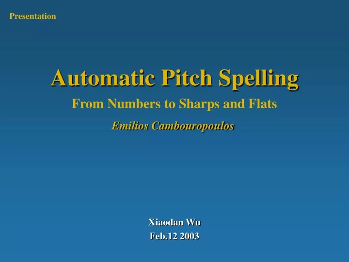 automatic pitch spelling