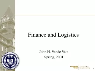 Finance and Logistics