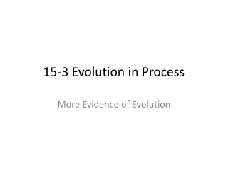 15-3 Evolution in Process