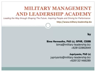 MILITARY MANAGEMENT AND LEADERSHIP ACADEMY