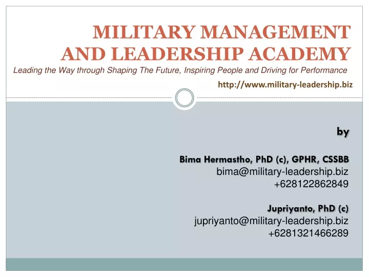 military management and leadership academy