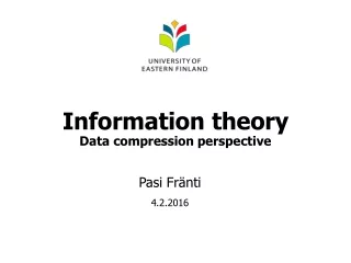 Information theory Data compression perspective