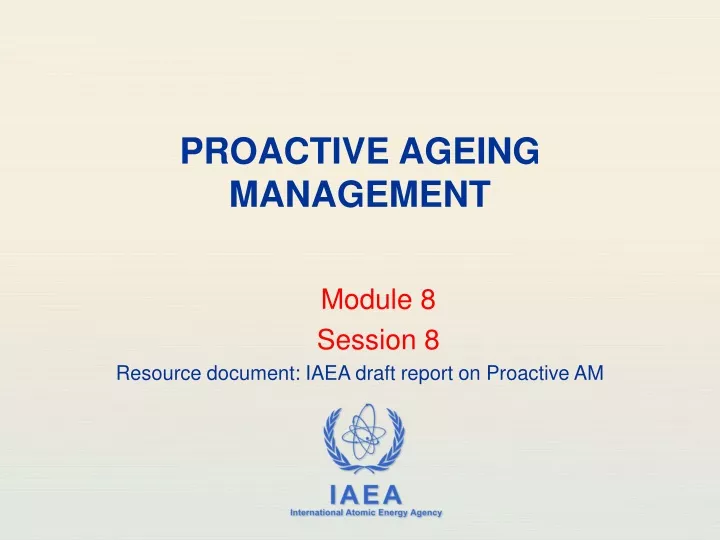 proactive ageing management
