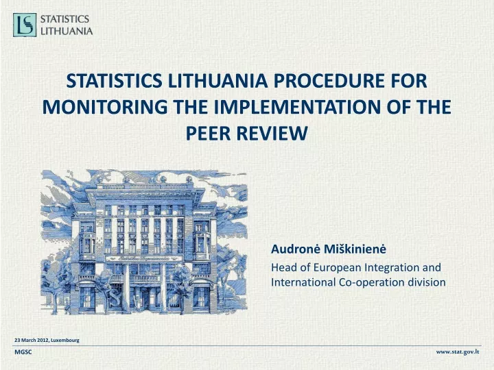 statistics lithuania procedure for monitoring the implementation of the peer review