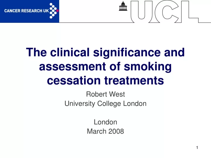 the clinical significance and assessment of smoking cessation treatments