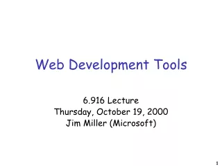 Web Development Tools