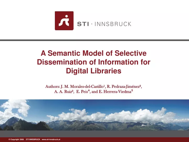 a semantic model of selective dissemination