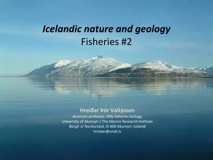 icelandic nature and geology fisheries 2