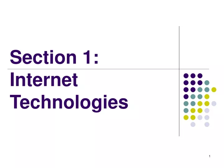 section 1 internet technologies