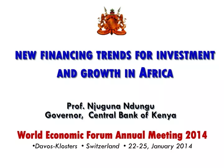new financing trends for investment and growth in africa
