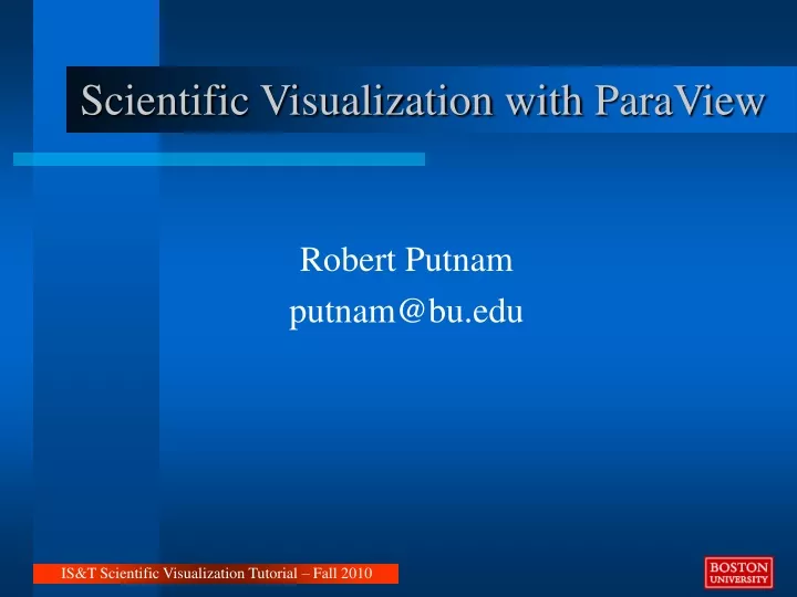 scientific visualization with paraview