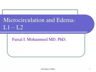 Microcirculation and Edema- L1 – L2