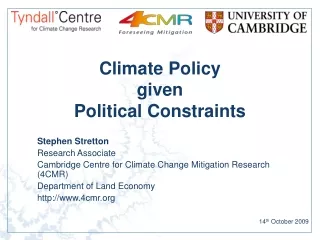 Climate Policy  given Political Constraints