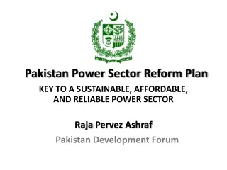 Pakistan Power Sector Reform Plan