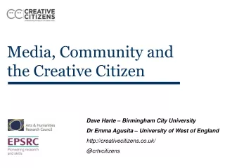 Media, Community and the Creative Citizen