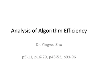 Analysis of Algorithm Efficiency