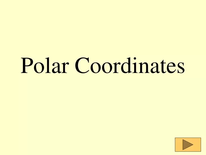 polar coordinates