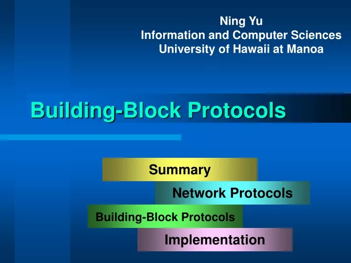 building block protocols