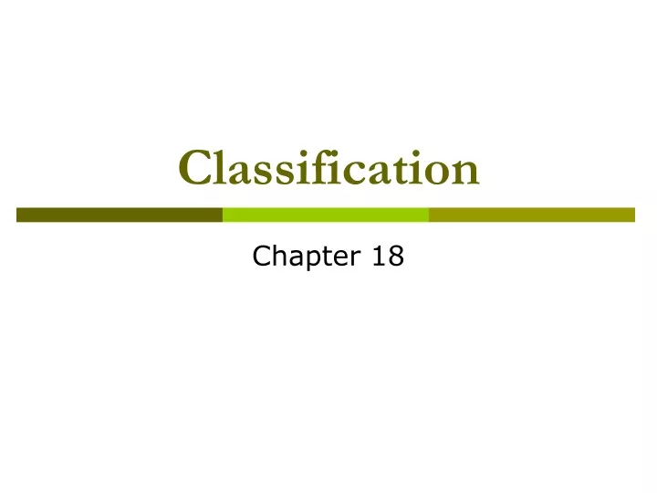 classification