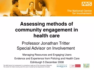 Assessing methods of community engagement in health care