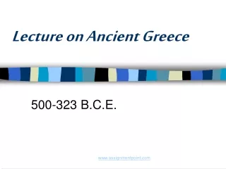 Lecture on Ancient Greece