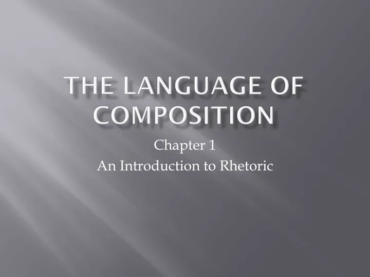 the language of composition