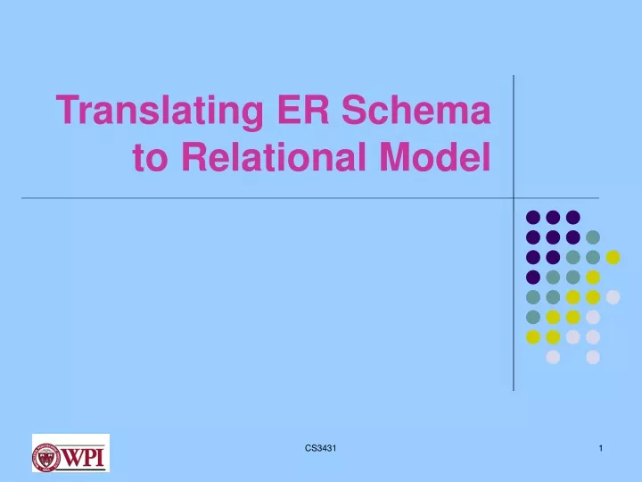 translating er schema to relational model