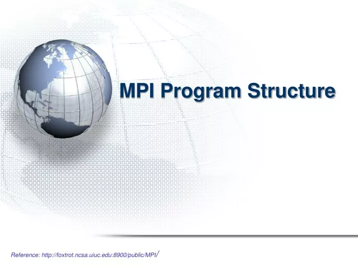 mpi program structure