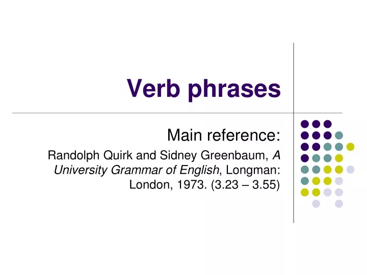 verb phrases