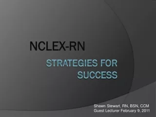 Strategies for SUCCESS