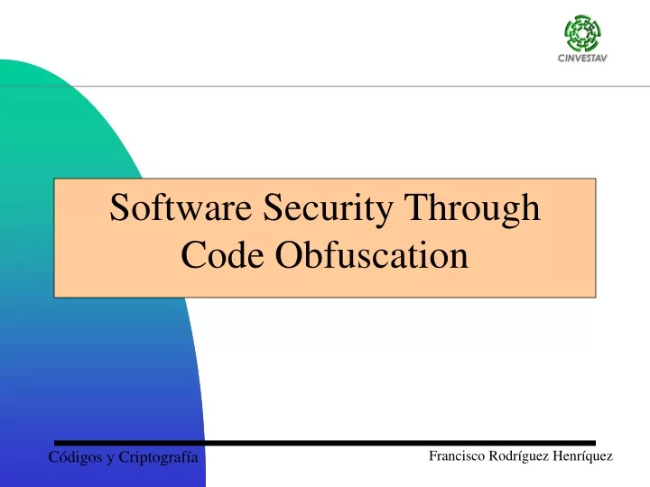 software security through code obfuscation