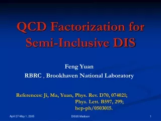 QCD Factorization for Semi-Inclusive DIS
