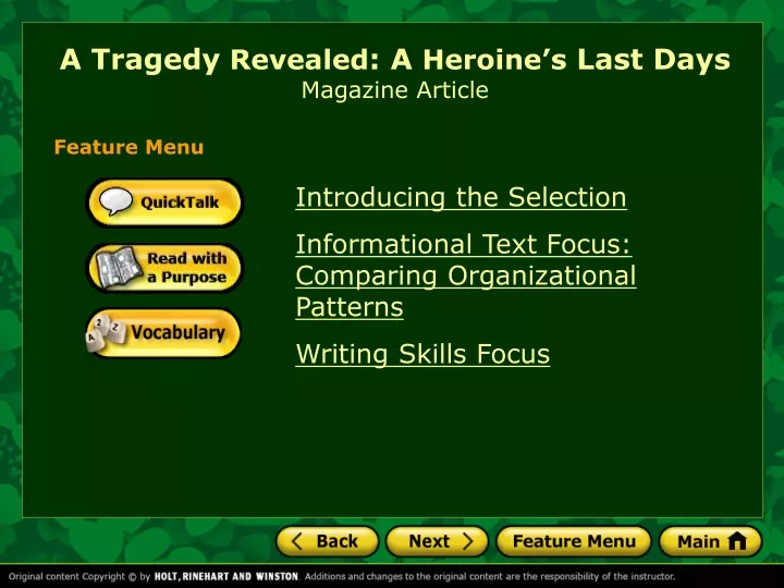 a tragedy revealed a heroine s last days magazine article