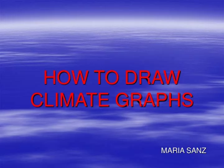 how to draw climate graphs