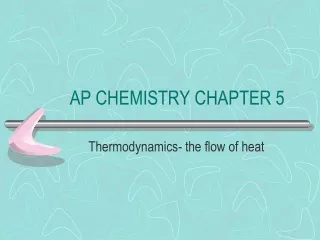 AP CHEMISTRY CHAPTER 5
