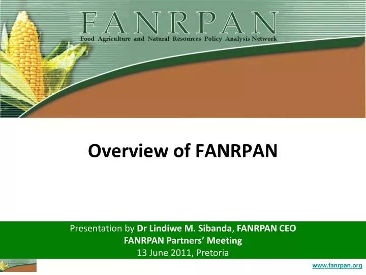 overview of fanrpan