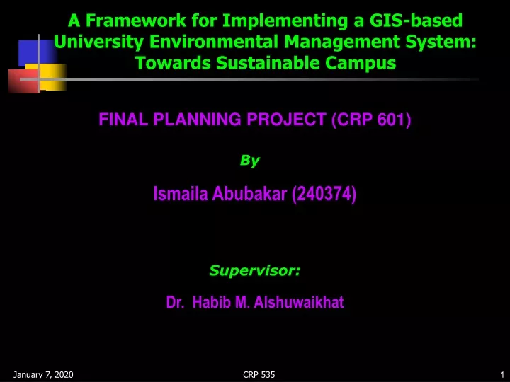 a framework for implementing a gis based