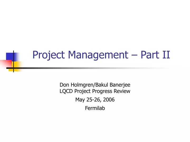 project management part ii