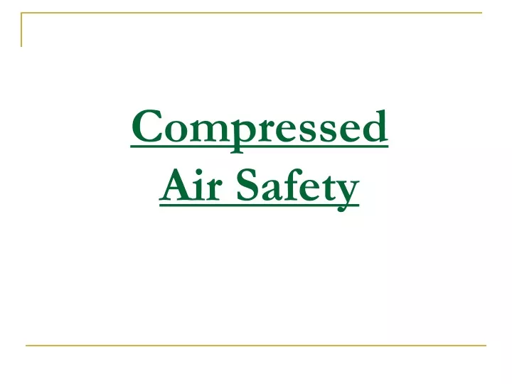 compressed air safety
