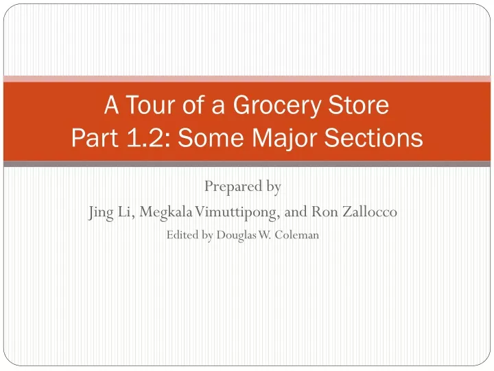 a tour of a grocery store part 1 2 some major sections