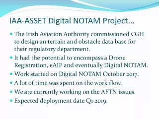 IAA-ASSET Digital NOTAM Project...