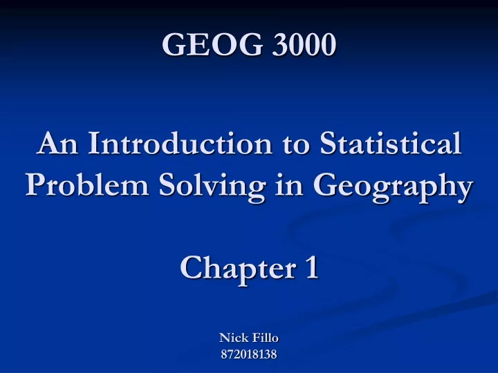 an introduction to statistical problem solving in geography chapter 1 nick fillo 872018138