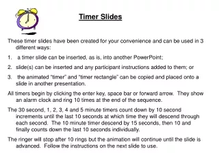 Timer Slides
