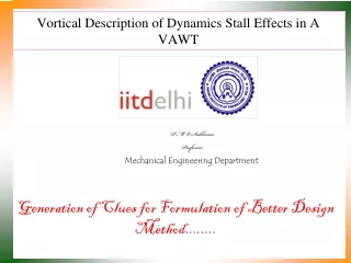 Vortical Description of Dynamics Stall Effects in A VAWT