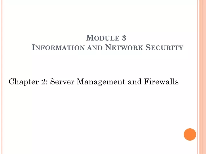 module 3 information and network security