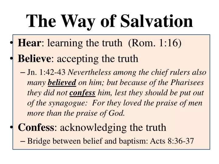 the way of salvation