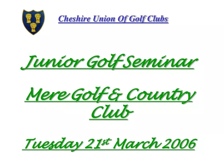 cheshire union of golf clubs